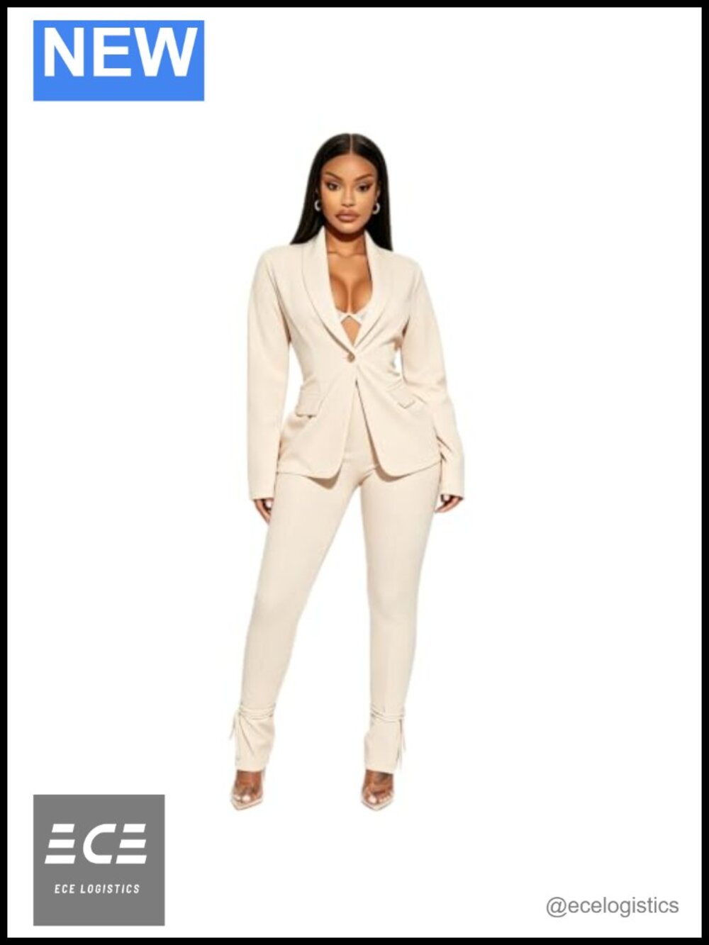 Women's 2-Piece Blazer and Leggings Set Business Casual Office Outfit